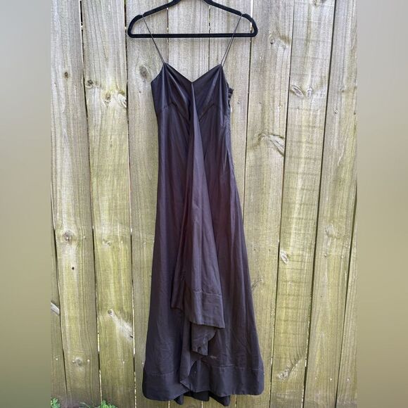 Club Monaco Draping Front Maxi Dress Silk 00 Fairy - Picture 1 of 8